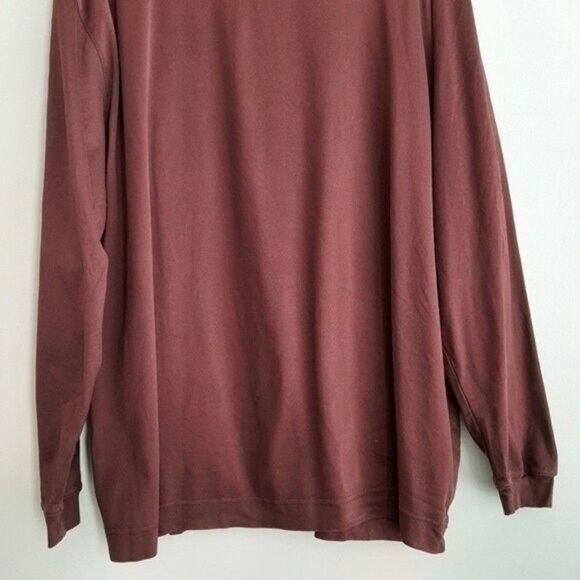 CUTTER & BUCK \ Crewneck Tee Long Sleeve burgundy Men's Sz XL - Picture 4 of 10